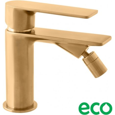 Mitigeur bidet à poser NIL en laiton doré brossé sans siphon (1/2)