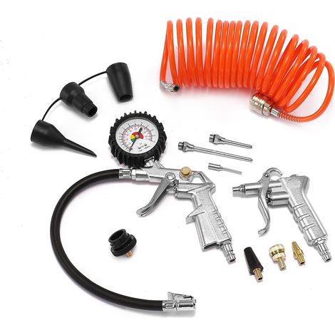 Lot de 13 accessoires pour compresseur d'air comprimé (1/5)