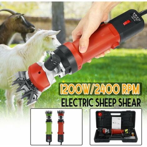 Elektrische Schafschere (1200 W), tragbarer Schafscherer mit 6 Geschwindigkeitsstufen, elektrische Ziegenschere für Schafe, Ziegen, Lamas, Pferde, Alpakas, für dichtes Fell und Haarpflege