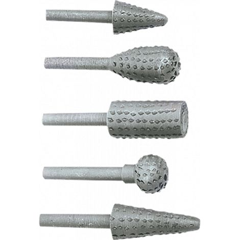 RASPE ROTATIVE IN SET serie 5 pezzi  - TOPTOOLS