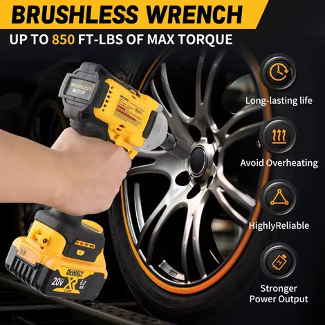 Chiave a percussione a batteria 20V MAX DEWALT DCF900 coppia di demolizione per bulloni (1/4)