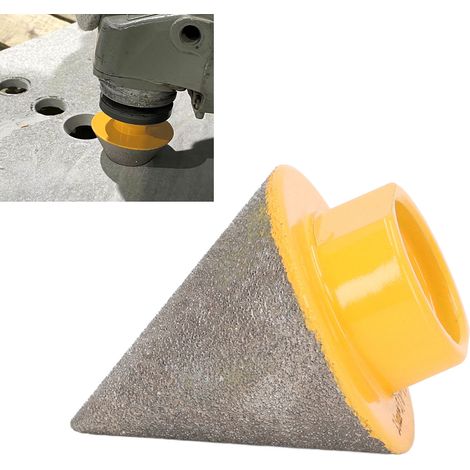 Outil de chanfreinage diamanté pour pierre, carreaux de céramique et verre foret jaune. (1/5)