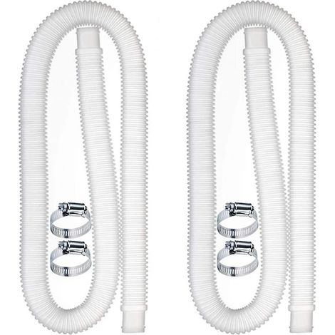 2 tuyaux de rechange pour piscine, accessoires pour tuyau de filtre avec 4 (1/5)