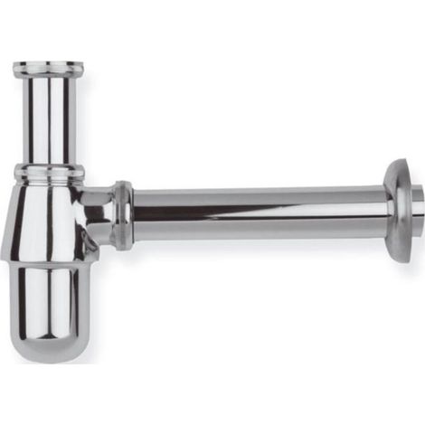 1 Siphon d'évier, métal chromé, modèle bouteille 5/4 DN32, diamètre 32 mm, pour lavabo, usage intérieur