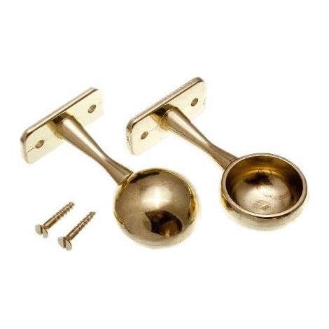 Lot de 24 supports de fixation pour barre de penderie Plaqué laiton EB 25 mm (1/2)