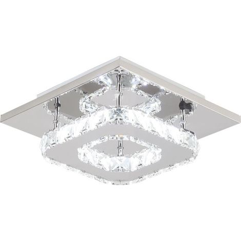 Plafonnier D'Intérieur À Led Lustre En Cristal K9 Moderne Pour Chambre À Coucher, Salon, Salle À Manger (Blanc Froid) (1/4)