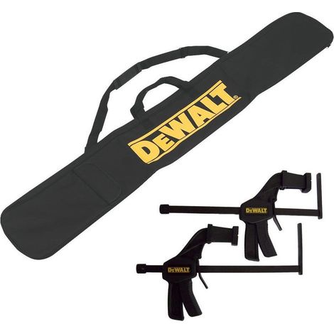 Dewalt DWS5025 Plunge Saw Guide Rail Carry Bag + Pair Guide Rail Clamps DWS5026