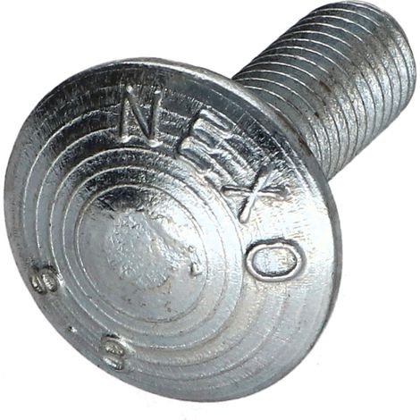 TRCC JAPY tête ronde collet carré M10X30 Filetage partiel Classe 8.8 Acier zingué (1/3)