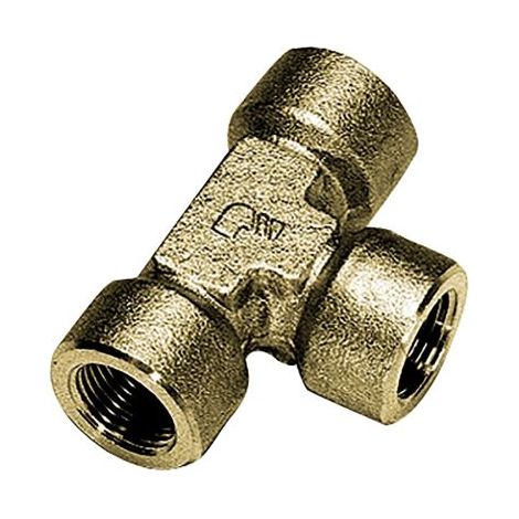 Raccord en T Laiton Legris BSPP Femelle 1/8pouce - Femelle 1/8pouce ( Prix pour Paquet de 5 )