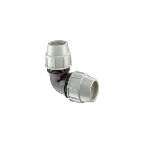 Raccord coude - PLASSON - Série 7 - Polypropylène - Diamètre40mm - À serrage extérieur (1/4)