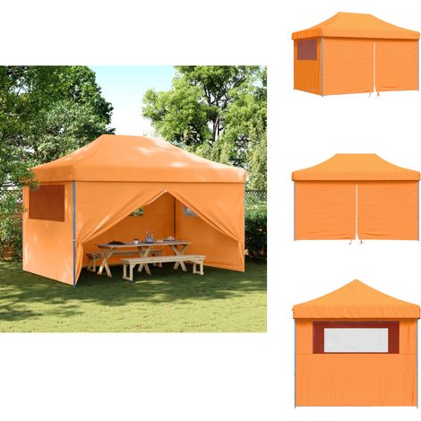 Tente de réception pliable escamotable avec 4 parois latérales - Tents Gazebos - Tentes Pliables - Abri Extérieur - Chapiteau Événement - Tente Fete (1/5)