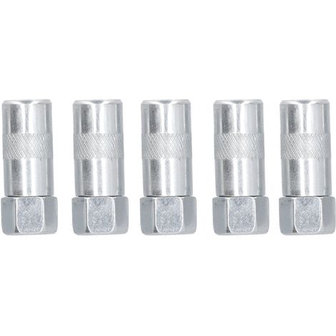 Lot de 5 coupleurs de pistolet à graisse, buses plates résistantes à l'usure pour entretien d'équipement.