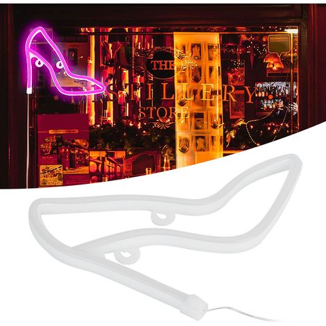 Néon LED, néon LED talons hauts, motif talons hauts, idéal pour les fêtes, le karaoké, les bars, les chambres, les lampes d'ambiance de bureau, rose. (1/5)
