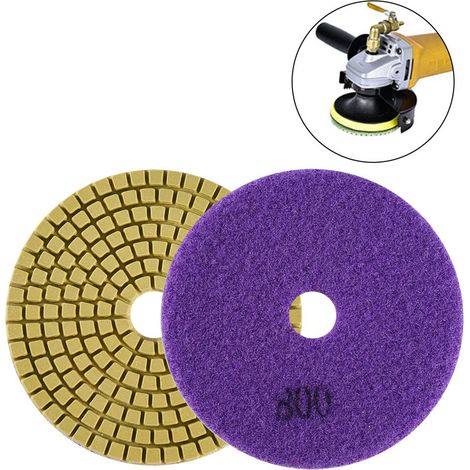 100 mm 4" Nass-Diamantpolierscheibe für Granit, Marmor und Stein (Körnung 800) (1/5)