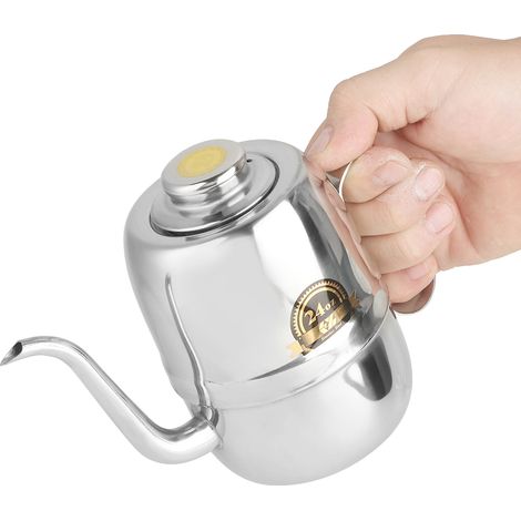 Pot à huile/vinaigre/distributeur d'assaisonnements en acier inoxydable pour la maison, le restaurant et la cuisine (710 ml). (1/5)