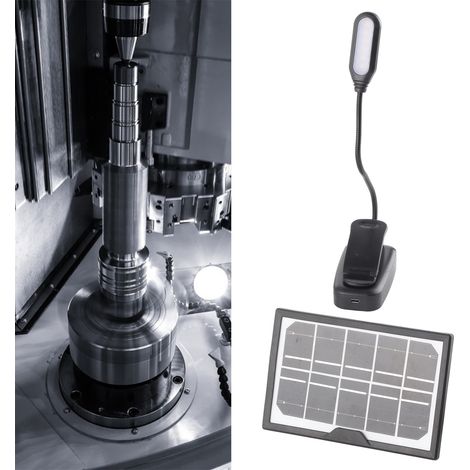 Lampe solaire rechargeable à pince 5V lumière blanche/chaude, lampe solaire de type split (1/5)