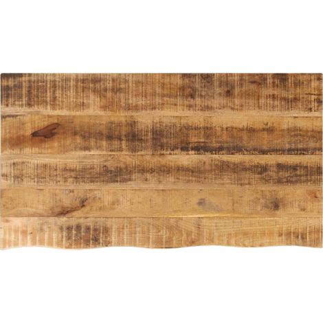 Tablero de mesa borde natural madera maciza mango 110x60x2,5 cm vidaXL