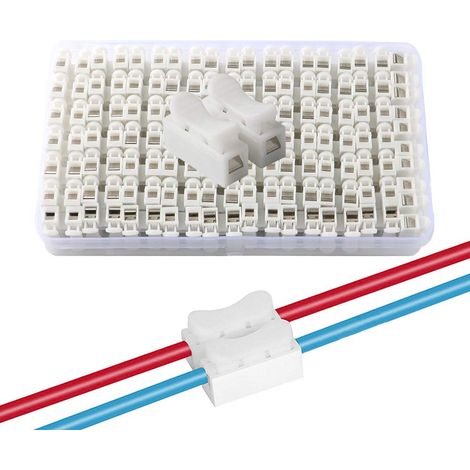 71Pcs CH2 Connecteur Ressort Rapide, Bornier Connexion Rapide, Connecteur Fils Printemps, Connecteur Ressort Serre-Fils, pour Fil de Lumière de LED Bande (1/5)