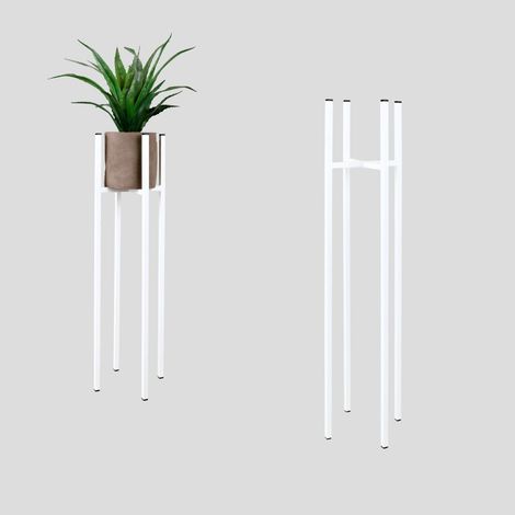 Soporte para maceta de metal blanco Loft Cholet M MAX, maceta de 18,5 cm. (1/5)