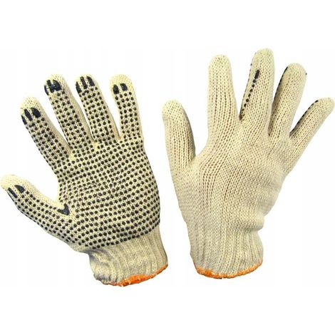 Guantes de trabajo moteados para el coche y el taller.