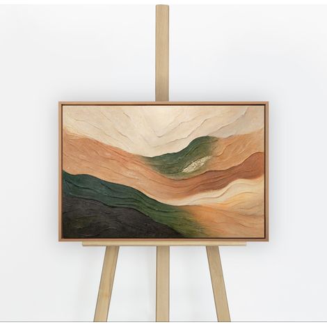 Gemälde Wellen des Horizonts Rahmen Eichefarben 60x40 cm (1/5)