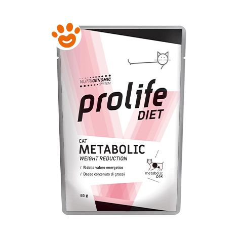 Prolife Cat Veterinary Metabolic Weight Reduction  - Prolife Cat Veterinary Metabolic Weight Reduction - Bustina Da 85 Gr