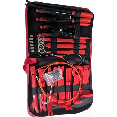 Kit di attrezzi per autoradio da 40 pezzi, blu o rosso (1/5)