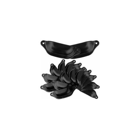 20 pomos retro con forma de concha para cajones de armarios de cocina y puertas, color negro, 98 mm - Crezuo