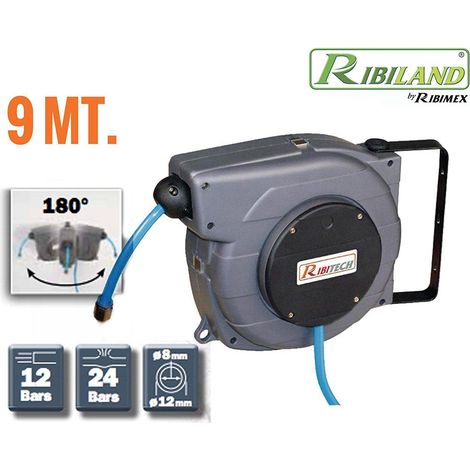 AVVOLGITUBO AUTOMATICO PER ARIA COMPRESSA TUBO PVC RINFORZATO 8x12 9 metri (1/5)