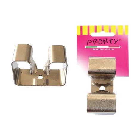 GANCIO PORTASCOPE PRONTY - INOX 1 POSTO- 12 pezzi