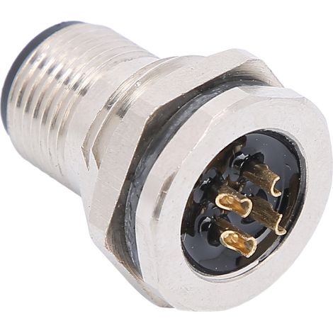 Connecteur étanche 4 broches pour montage sur panneau arrière, fournitures électriques M12FP4 (1/5)