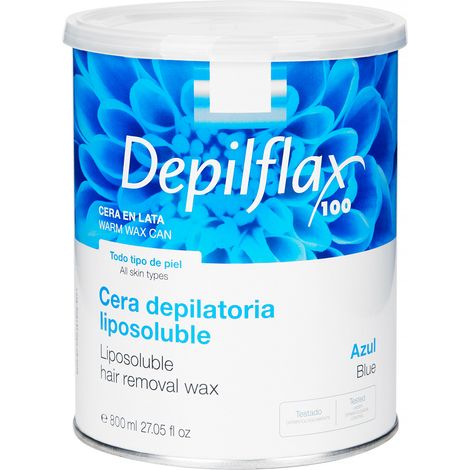Cera depilatoria Depilflax, lata de 800 ml de azuleno.