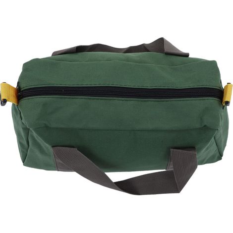Borsa portautensili con ampia apertura – portatile – elevata capacità di carico – cerniera impermeabile estesa – chiavi in legno – 41 cm / 16 pollici