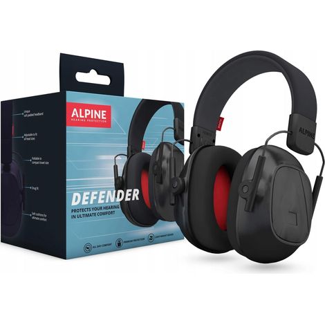 Protezione uditiva Alpine Defender cuffie nere 26 dB