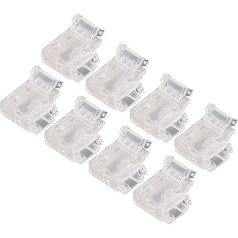 connecteurs en forme de L pour ruban LED, 4 broches, 10 mm, transparents, sans espace et sans soudure, adaptateurs pour LED COB (1/5)