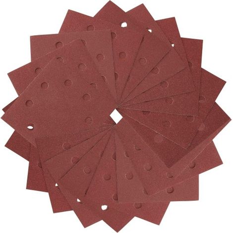 DEWALT - 1/4 feuille abrasive pour ponceuses vibrantes grain 60 - 8 perforations 115x115 mm