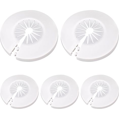 Couverture de tuyau de chauffage, 5pcs rosace pliante pour tuyaux de chauffage Tuyaux d'eau chaude et froide Tuyaux de gaz Tuyaux d'eau supérieurs et inférieurs Tuyaux de conduite (1/5)