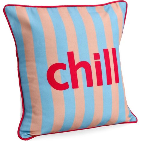 CUSCINO ARREDO CHILL ARANCIO BLU 45X45 POLIESTERE SFODERABILE CON CERNIERA PER O