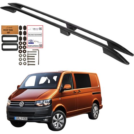 Barre portatutto VOLKSWAGEN TRANSPORTER CARAVELLE T5 T6 SHORT BLACK