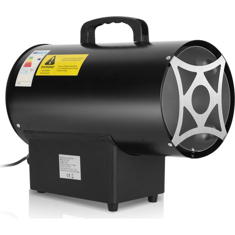 TolleTour Generatore di aria calda a gas da cantiere 10 kW, peso 3,3 kg, portata 320 m³/h, per riscaldamento ausiliario (1/5)