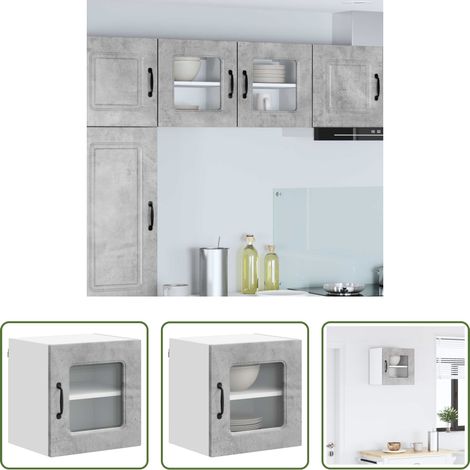 Holzwerkstoff -  Küchenschrank Kalmar Beton Grau 40 x 31 x 40 cm Holzwerkstoff
