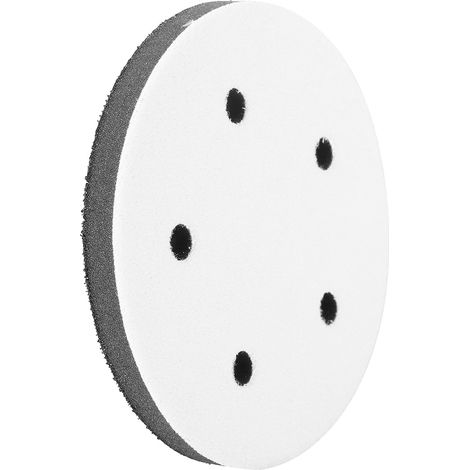Coussinet d'interface en éponge souple de 125 mm de diamètre pour tampons de ponçage (5 trous) (1/5)