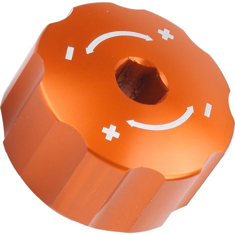 Bouton rotatif réglage amortisseur arrière CNC aluminium vis adaptation 950 / 990 Adventure orange (1/5)