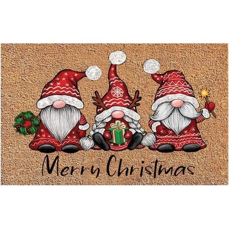 Tapis de Noël, décorations pour la porte d'entrée, tapis de bienvenue (1/5)