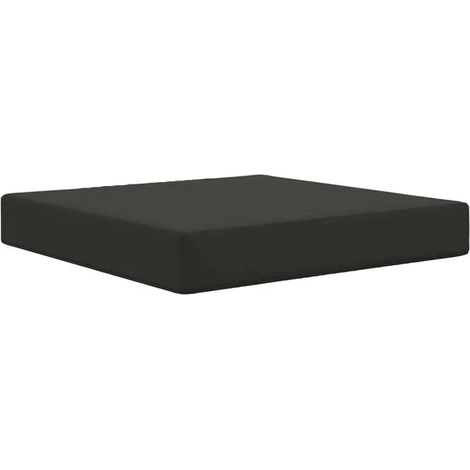 Coussin noir pour canapé d'extérieur, 60 x 60 x 8 cm, polyester. (1/5)