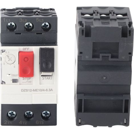 Disjoncteur de moteur, protection contre les surcharges et les courts-circuits, interrupteur de montage sur rail de guidage de 35 mm AC690V GV2 ME10C 4 6,3A (1/5)