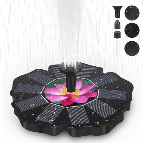 Solarbrunnenpumpe, 1,6-W-Solarwasserpumpe, Solar-Teichpumpe für den Außenbereich, schwimmende Vogelbrunnenpumpe für Schwimmbad, Garten, Aquarium und Fischbecken (1/5)