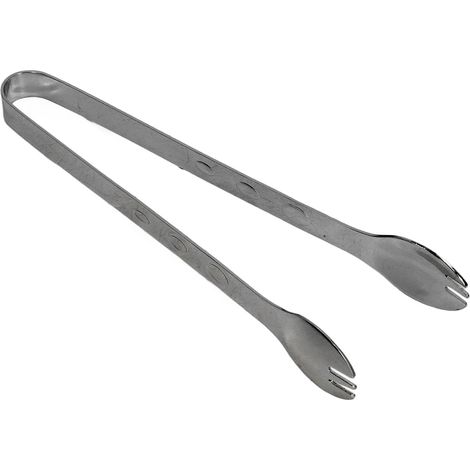 Pince à glaçons en acier inoxydable de qualité alimentaire, antidérapante, pour la manipulation des aliments et du sucre. Pince de cuisine plaquée noire.