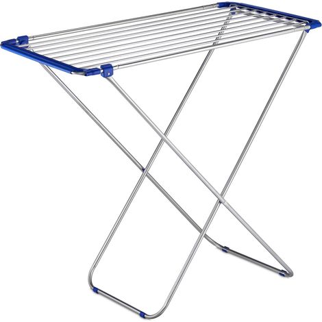 Stendibiancheria estensibile pieghevole dal design moderno per bagno e balcone 13,6 m in acciaio inossidabile nero 130008296