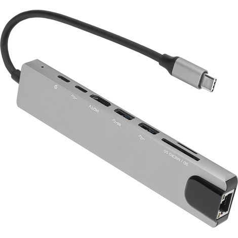 Station d'accueil universelle 8-en-1 87W - Hub USB-C avec ports RJ45, HDMI 4K pour MacBook et PC (1/5)